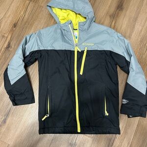 Columbia Black and Gray Jacket with Yellow Accents